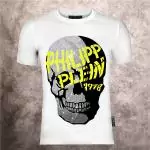 hommes philipp plein t shirt cotton 1978 blanc